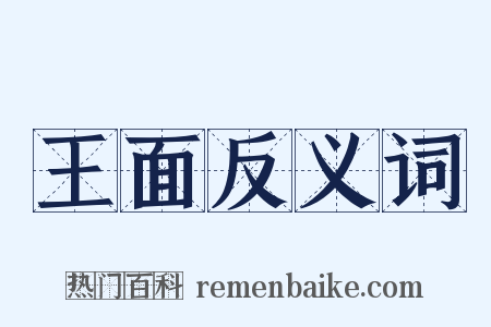 王面反义词是什么意思的图片